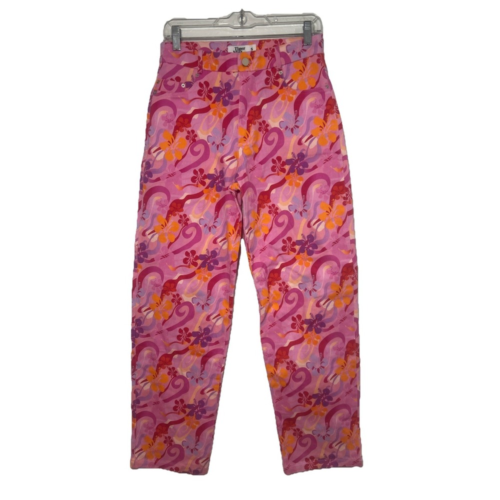 Tiger Mist Pink and Orange Floral Pants